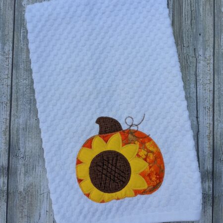 Sunflower pumpkin kitchen towel