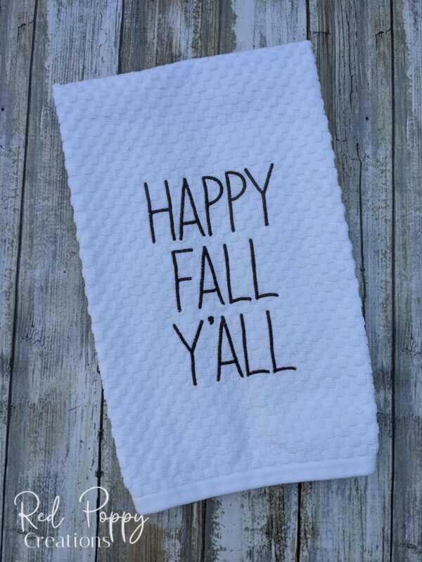 Happy Fall Y'all Kitchen Towel