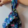 Navy Floral Small Knot Bag - Image 3
