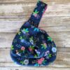 Navy Floral Small Knot Bag