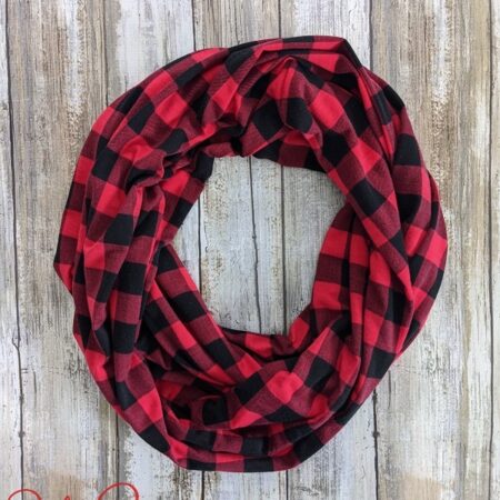 buffalo plaid infinity scarf